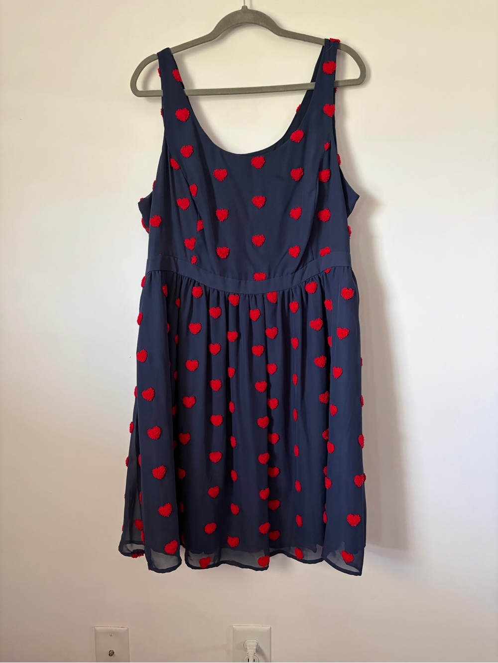 ModCloth novelty heart print mini dress quirky 2X artsy rockabilly retro pinup
